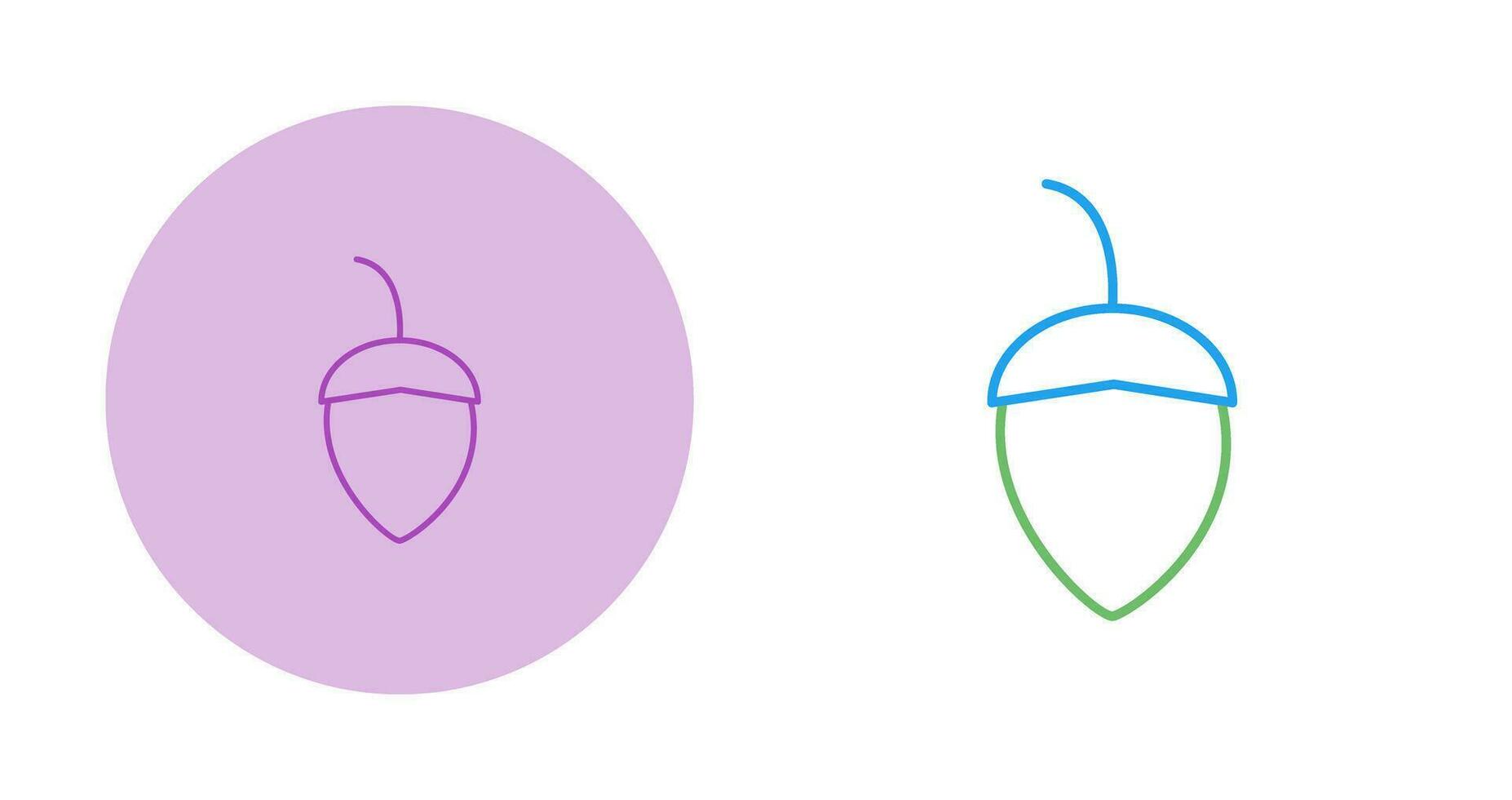 Single Acorn Vector Icon