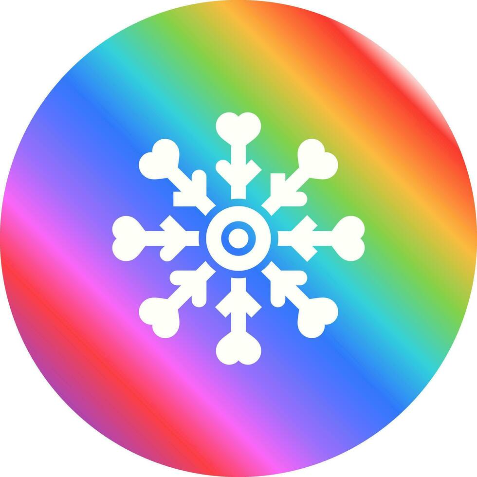Love snowflake Vector Icon