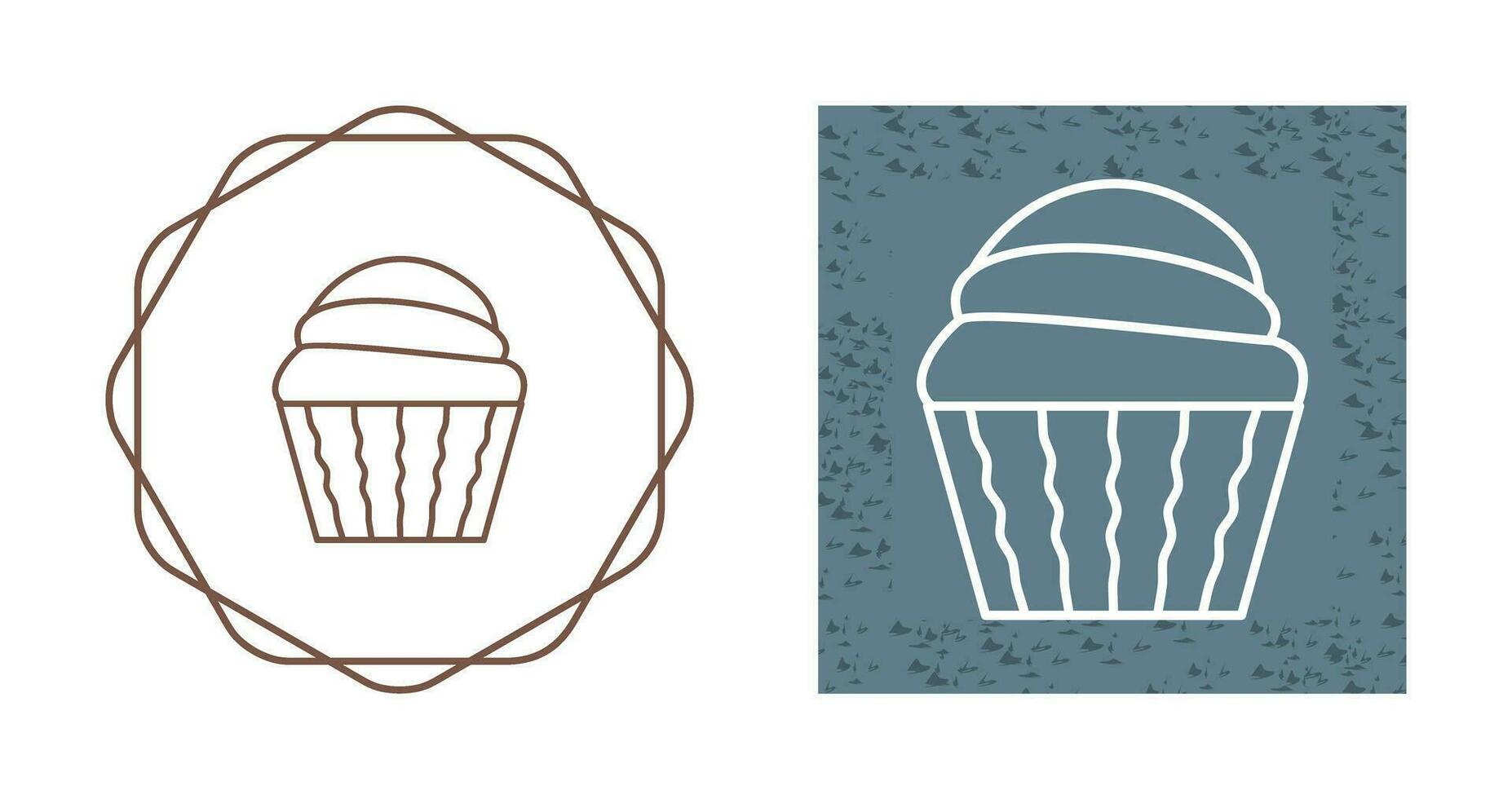 Cream Muffin Vector Icon