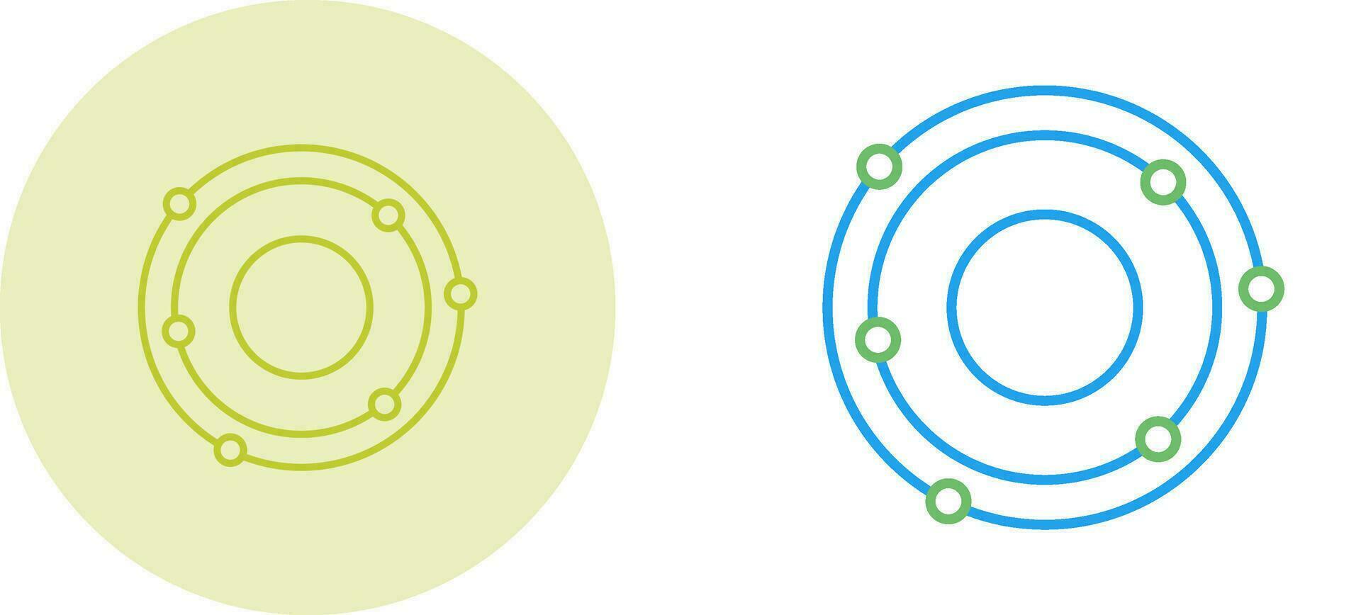 icono de vector de estructura atómica