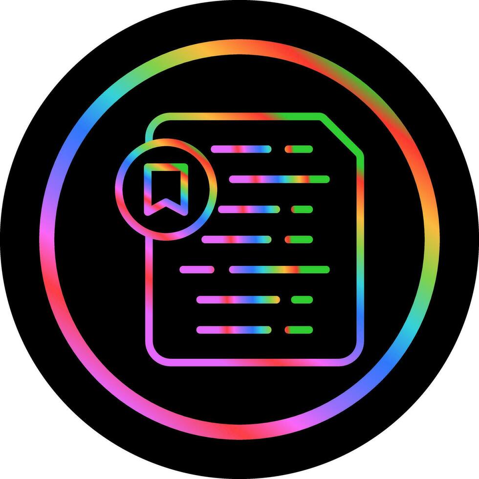 Document Insert Bookmark Vector Icon