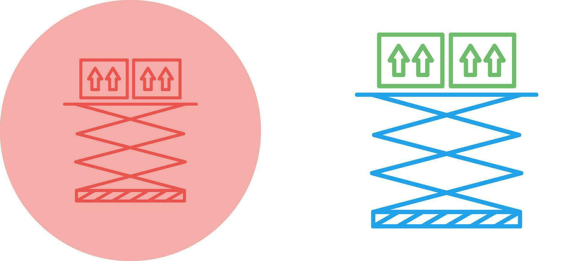 icono de vector de caja de elevación