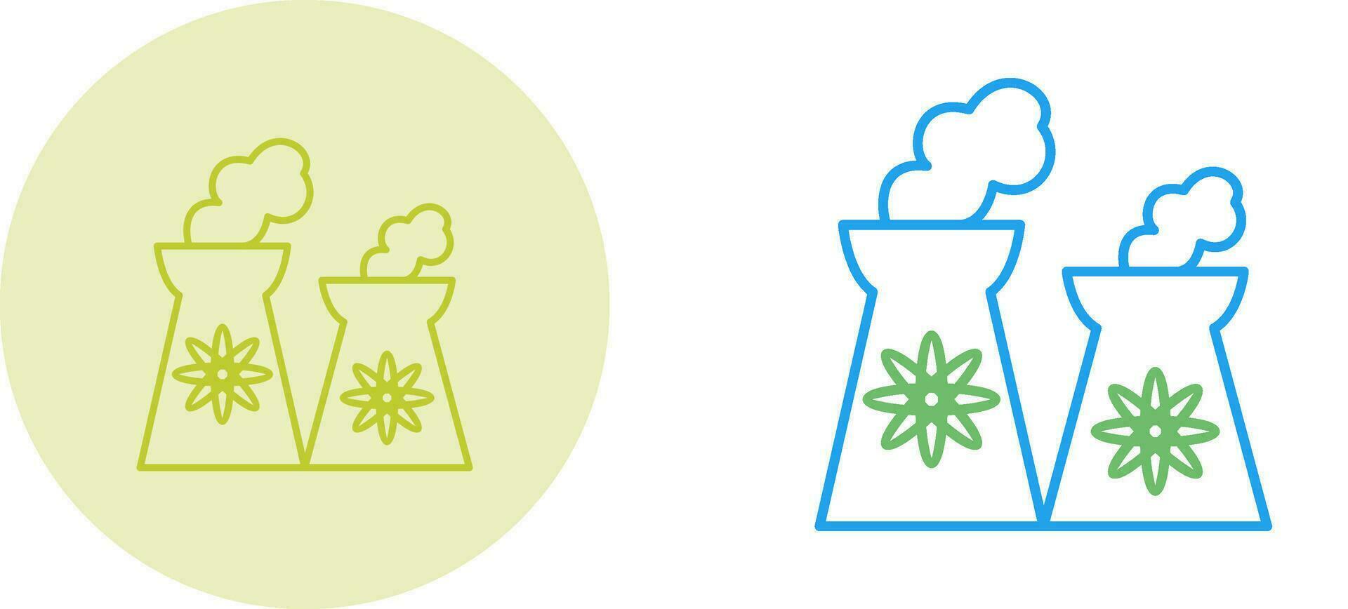 Nuclear Plant Vector Icon
