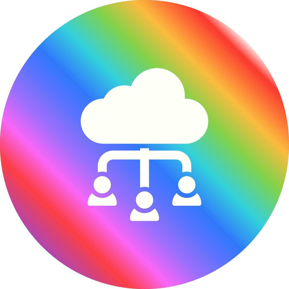 Cloud Collaboration Vector Icon