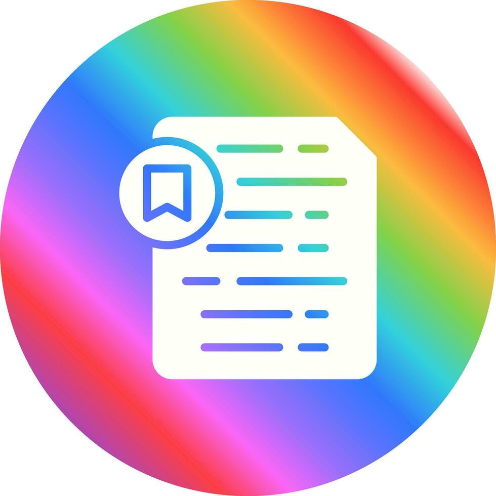 Document Insert Bookmark Vector Icon