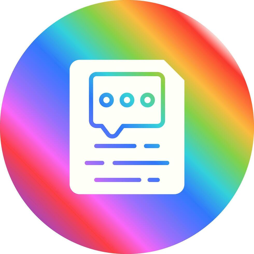 Document Insert Comment Vector Icon