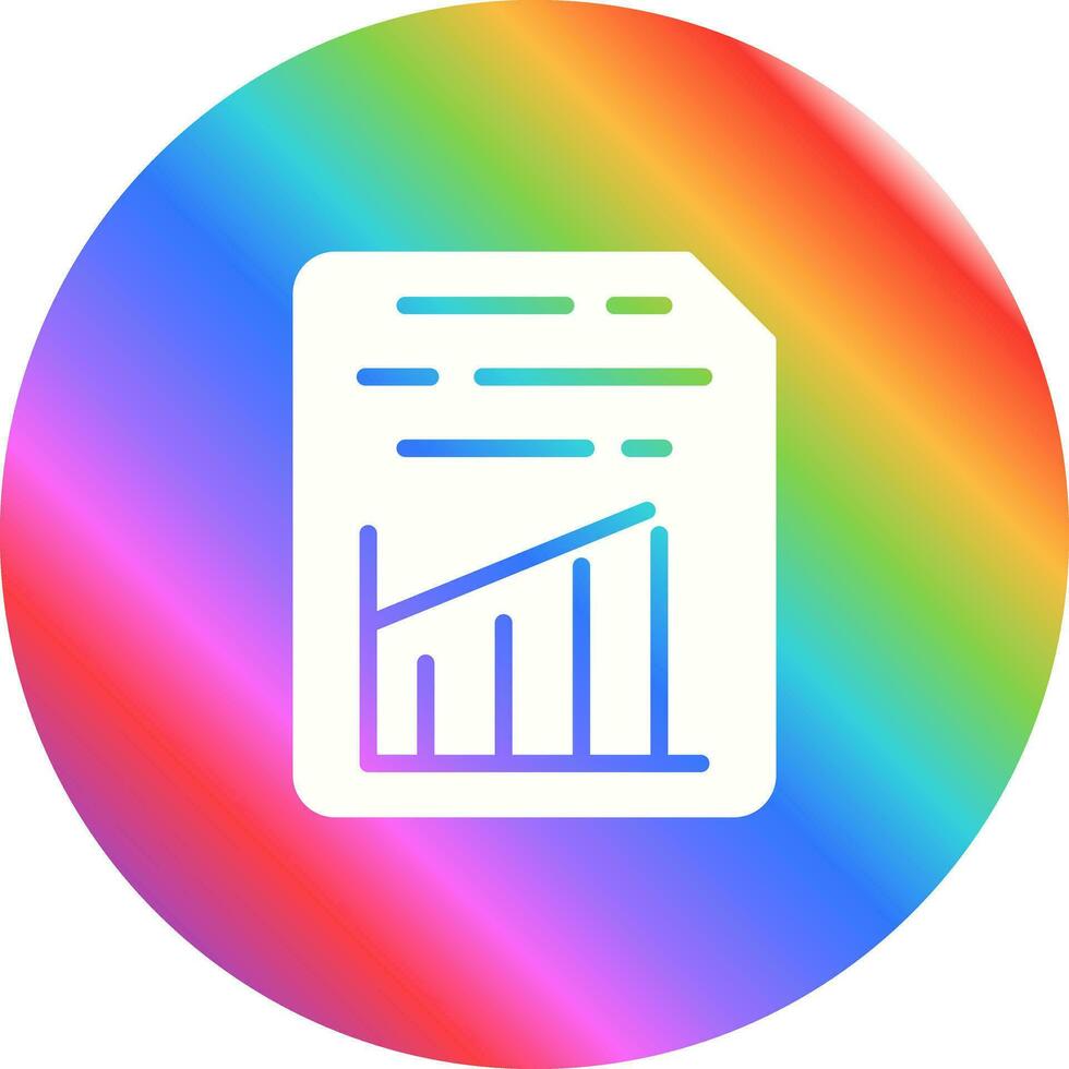 Document Insert Graph Vector Icon