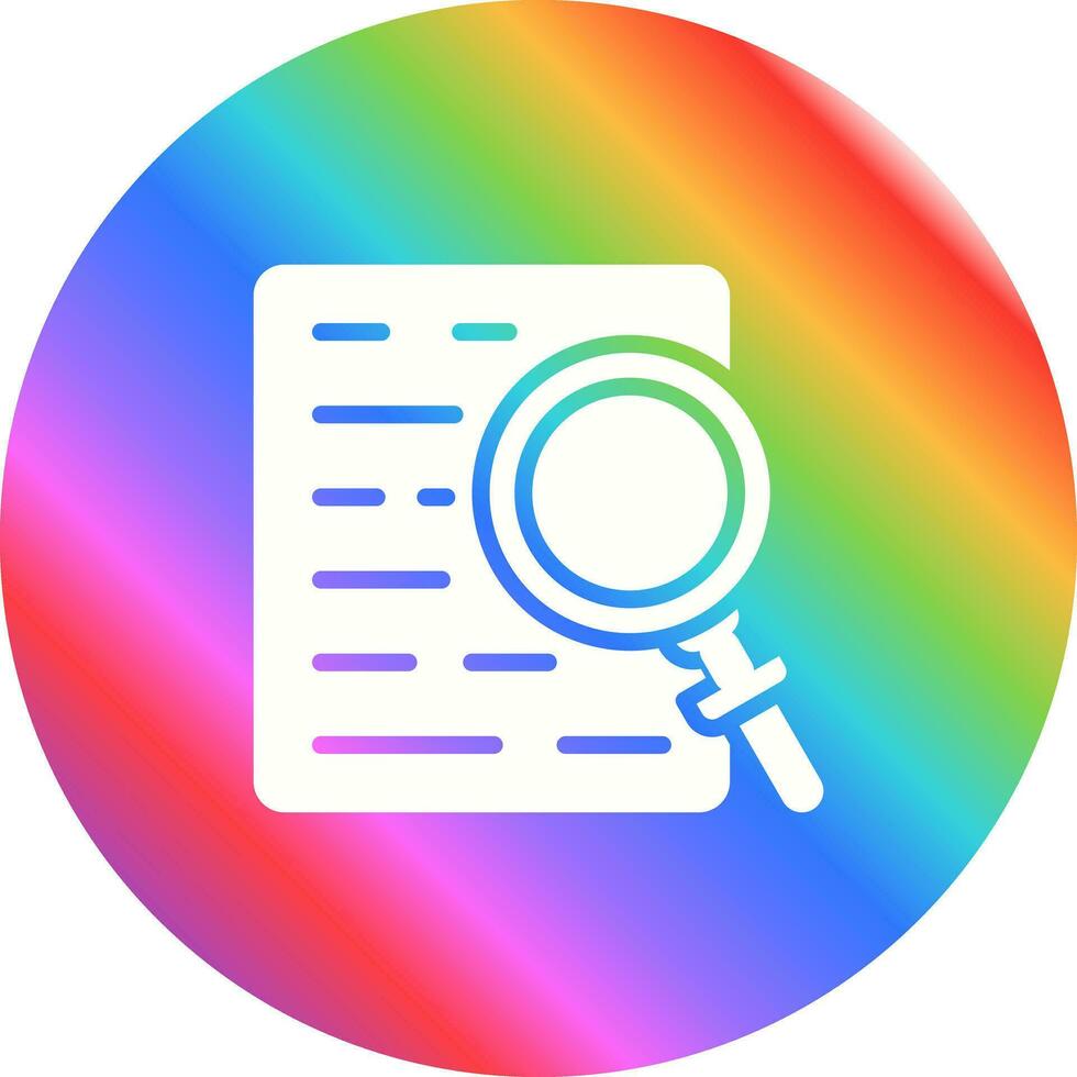 Document with magnifying glass Vector Icon