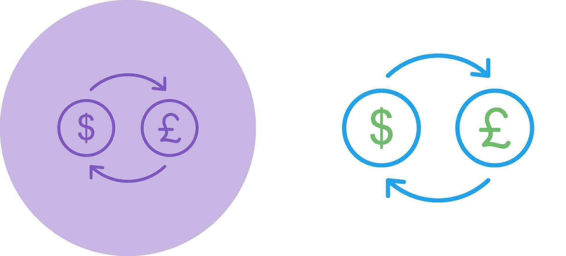 Dollar to Euro Vector Icon