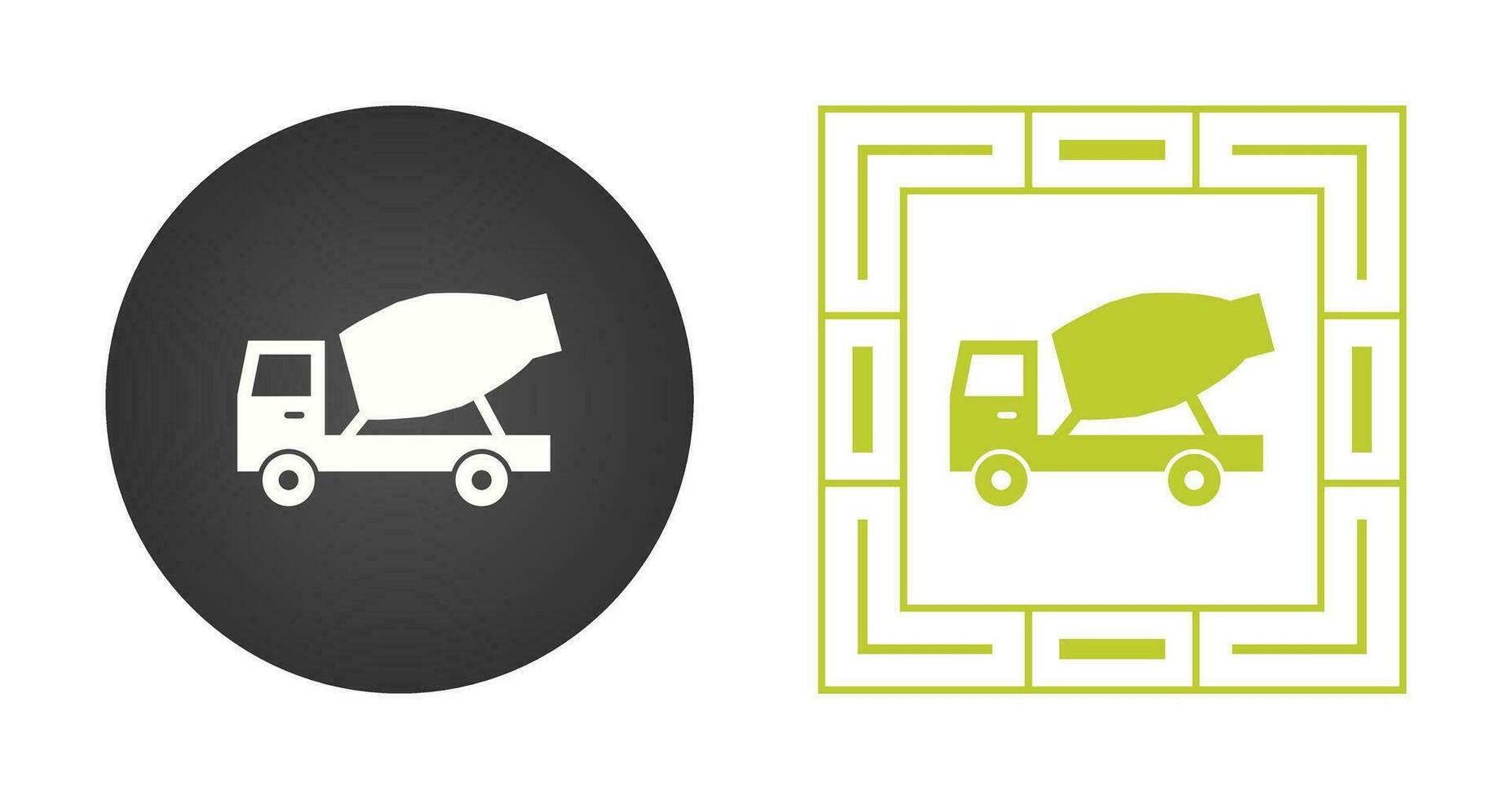 Cement Mixer Truck Vector Icon