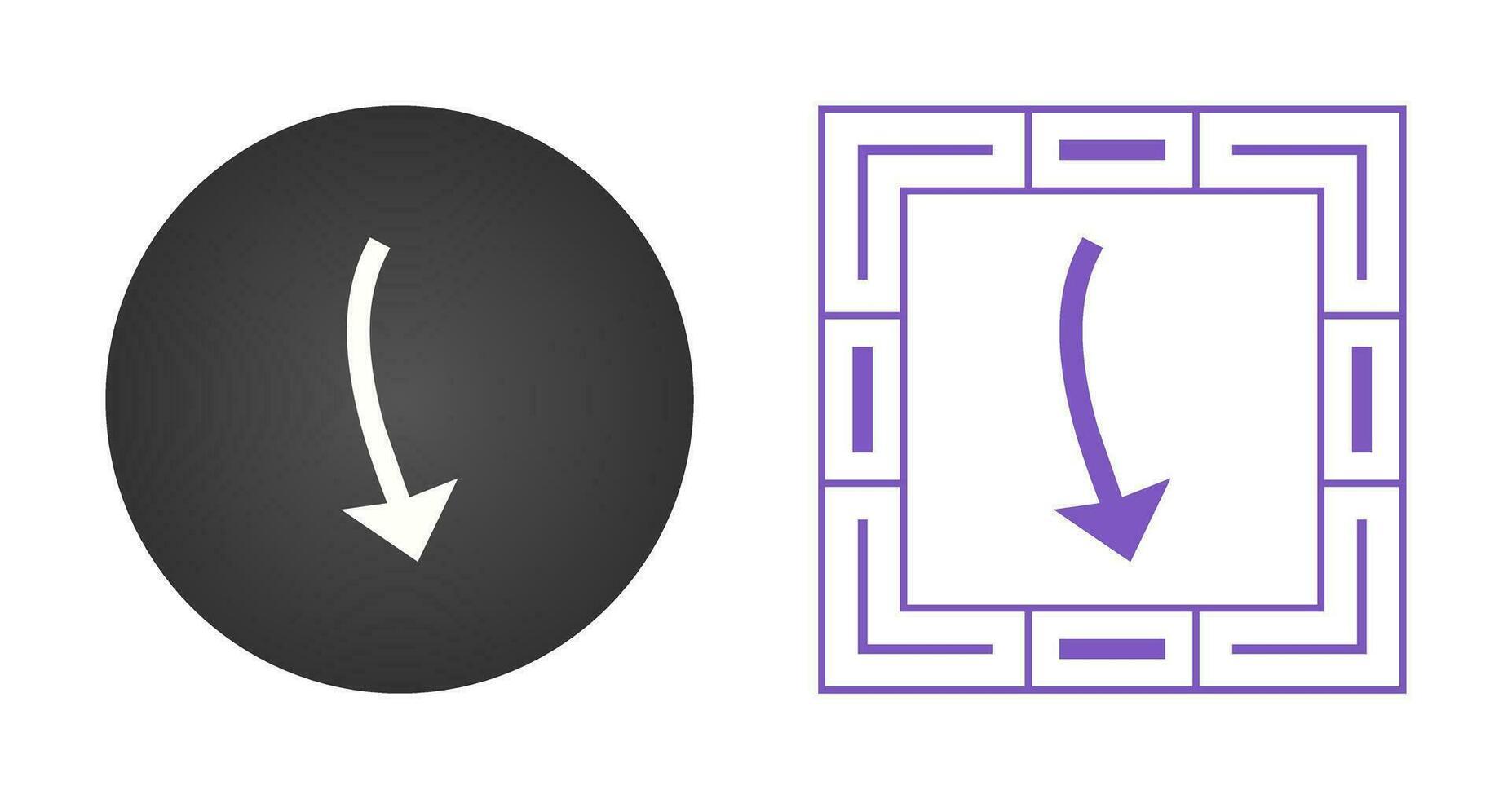 Arrow Pointing Down Vector Icon