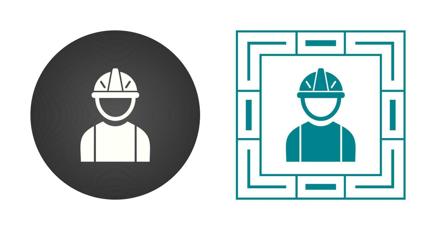 icono de vector de trabajador de construcción