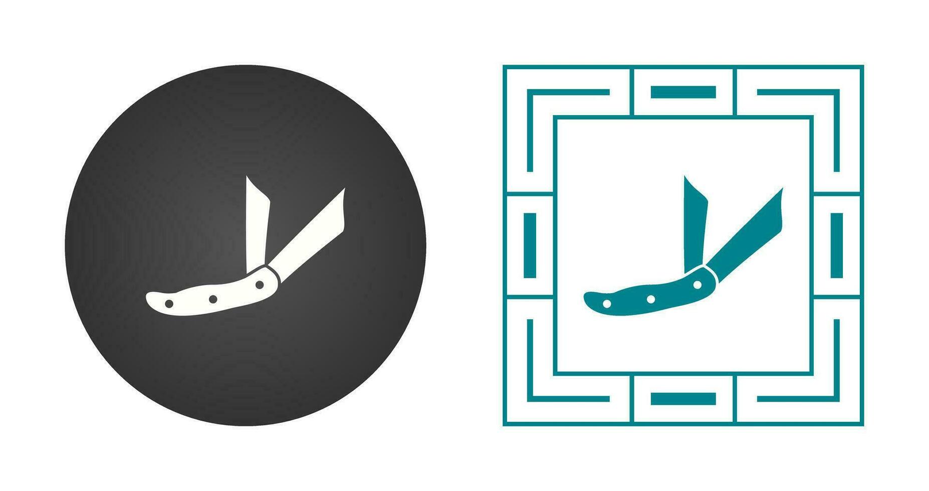 Ranger Pocket Knife Vector Icon