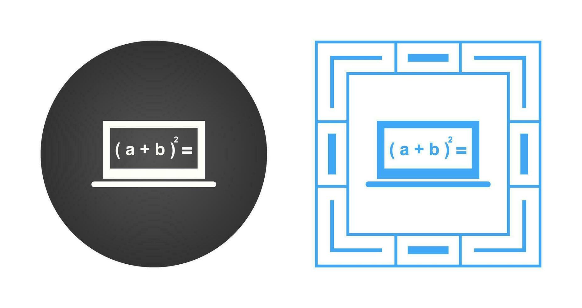 icono de vector de fórmula en línea