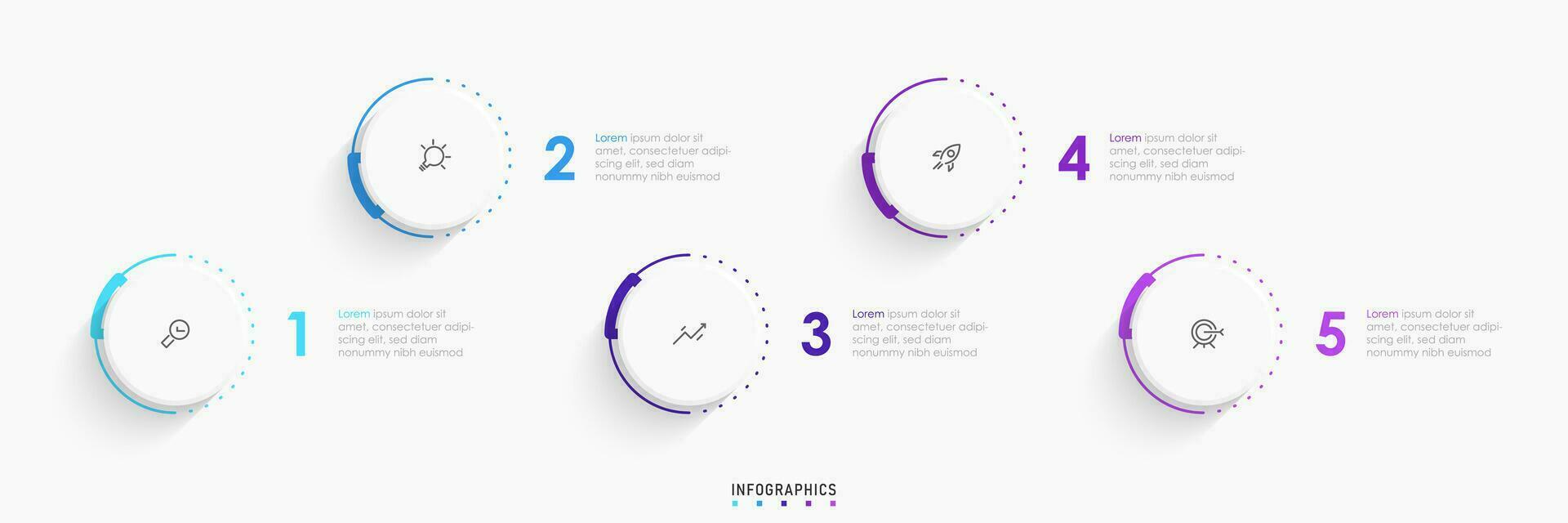 Vector Infographic label design template with icons and 5 options or steps. Can be used for process diagram, presentations, workflow layout, banner, flow chart, info graph.