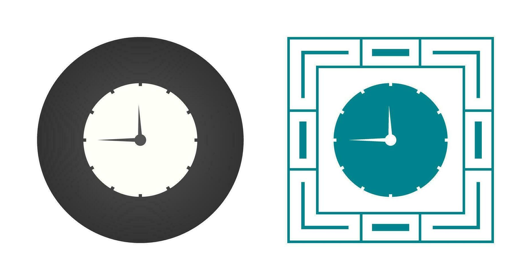 icono de vector de reloj de pared