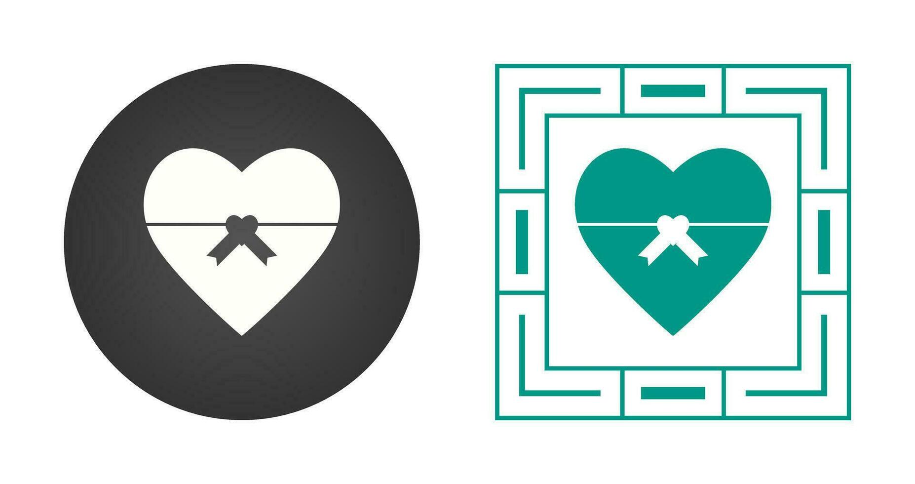 Heart shaped Gift Vector Icon