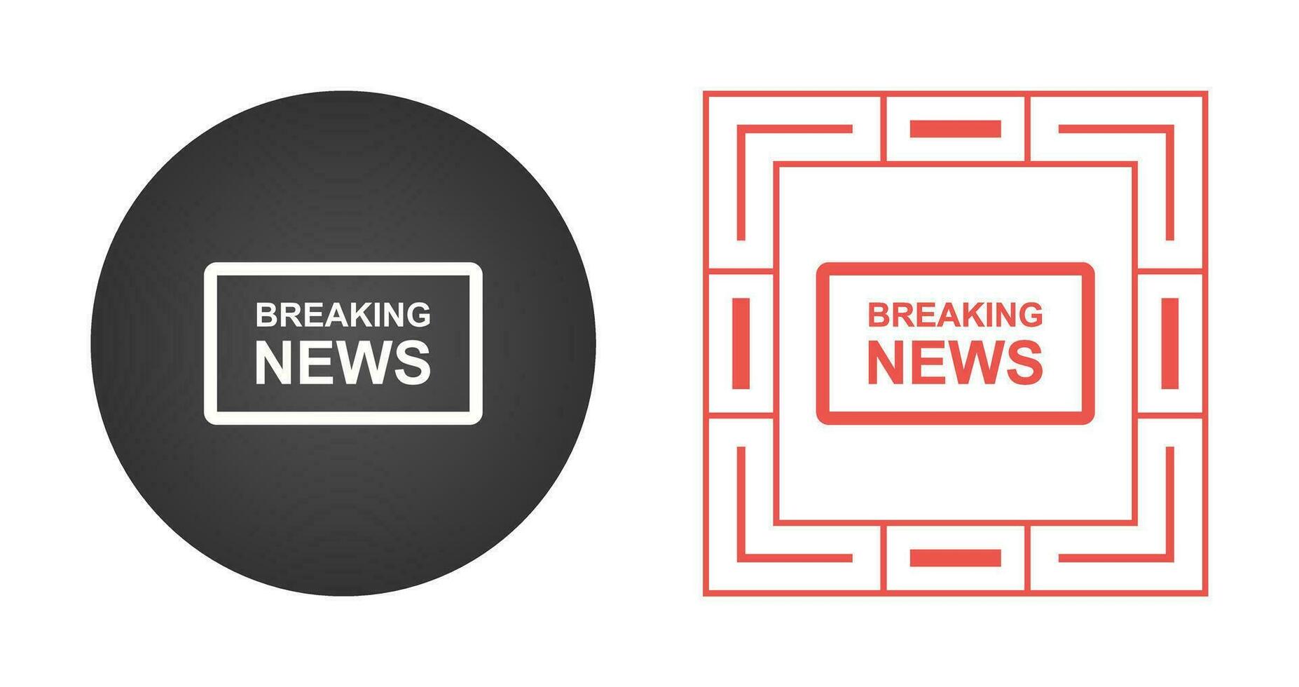 Breaking News on TV Vector Icon