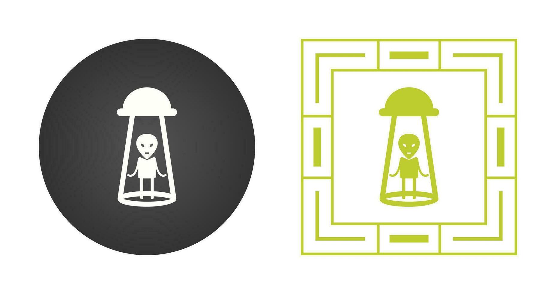 Alien Abduction Vector Icon