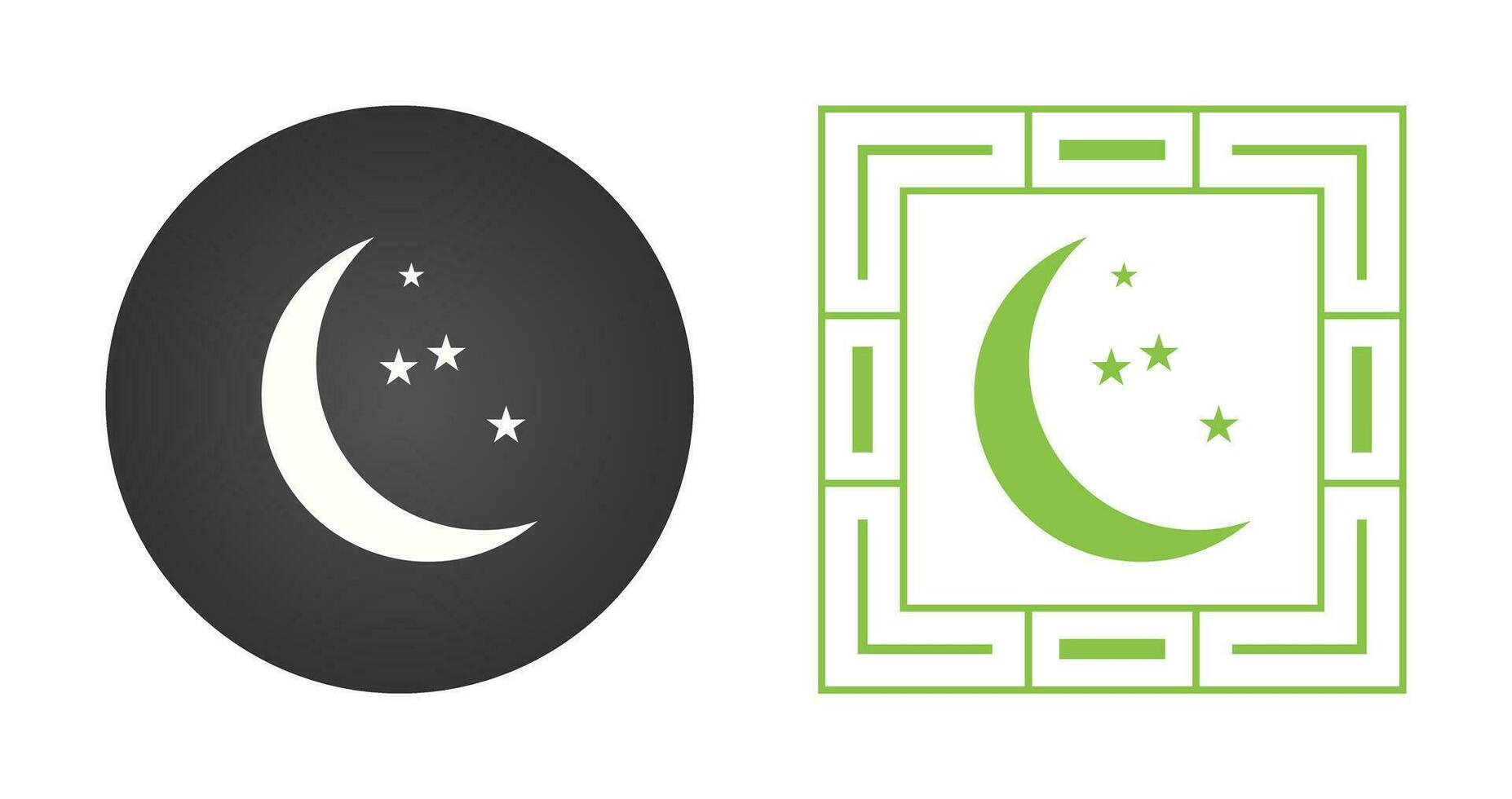 Moon and Stars Vector Icon