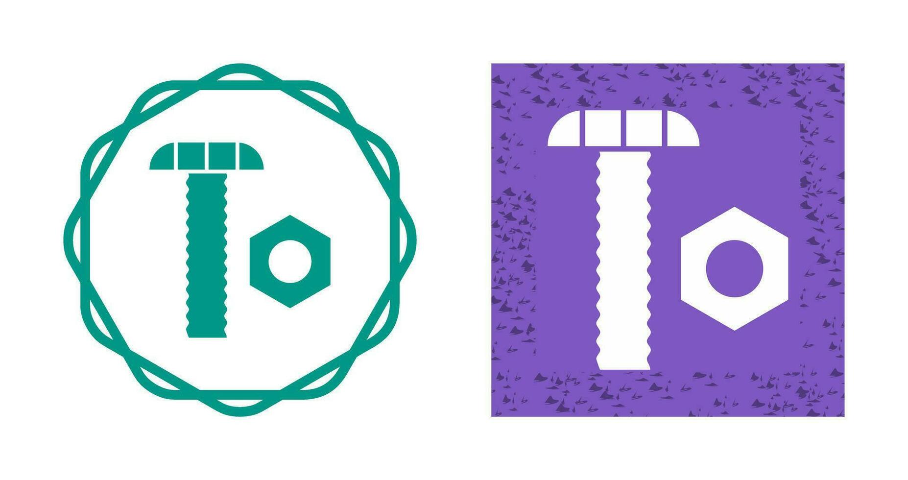 Nut and Bolt Vector Icon