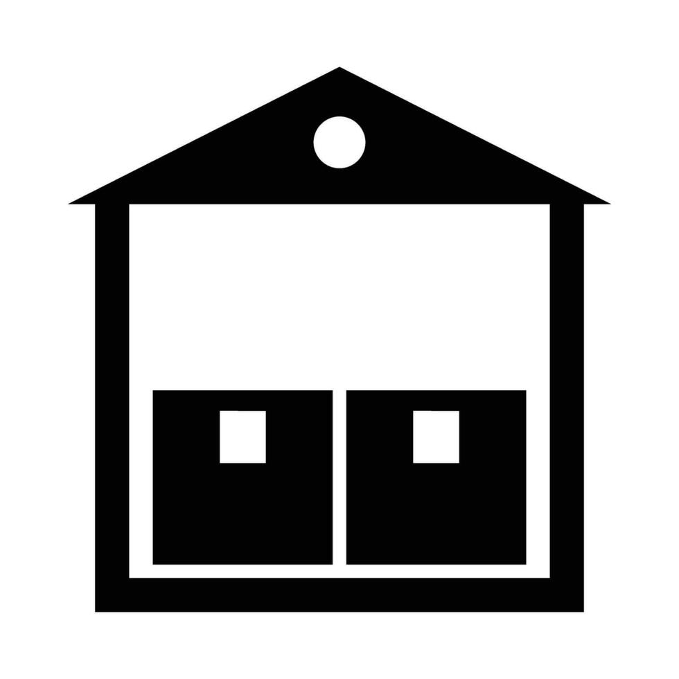 Warehouse Vector Glyph Icon For Personal And Commercial Use.