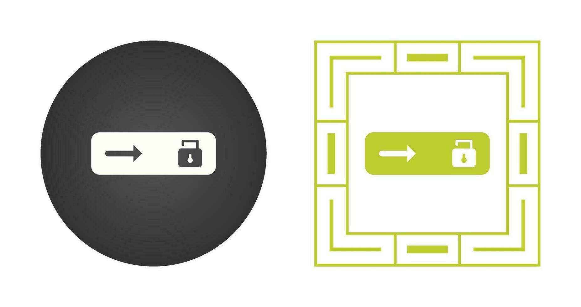 Unlock slide Vector Icon