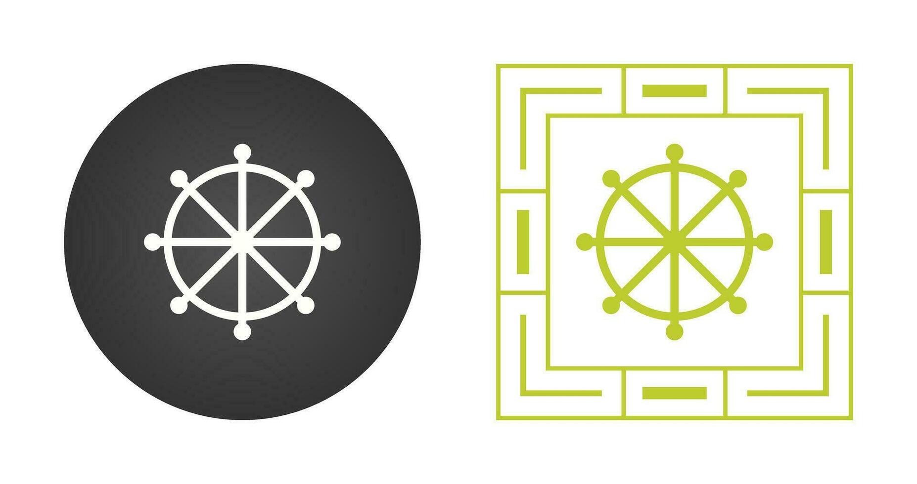 Ship Helm Vector Icon