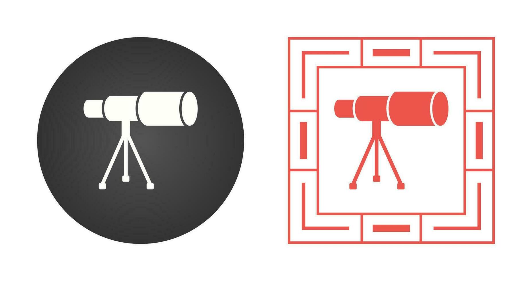 Telescope on Stand Vector Icon