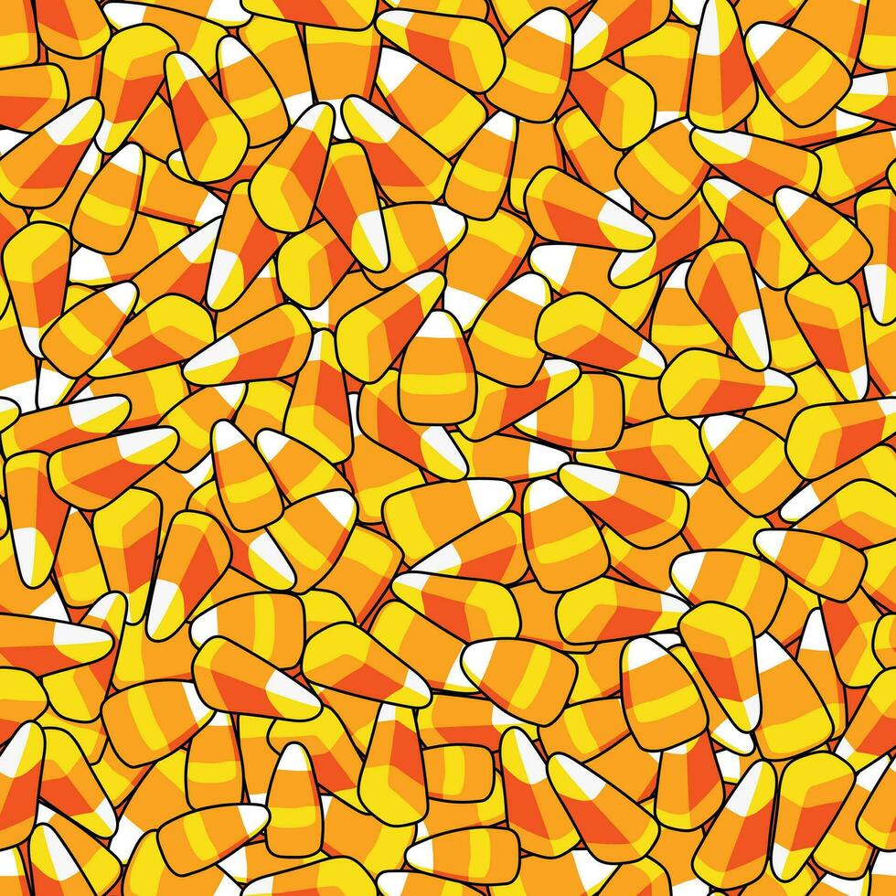 Pile of Candy corn vector seamless pattern