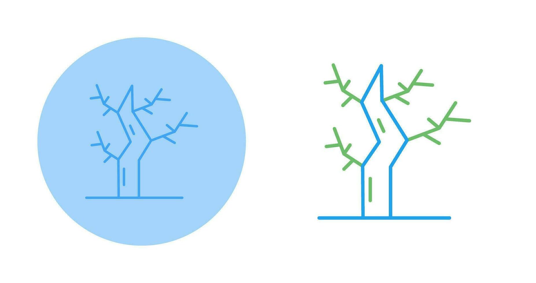 icono de vector de árbol seco