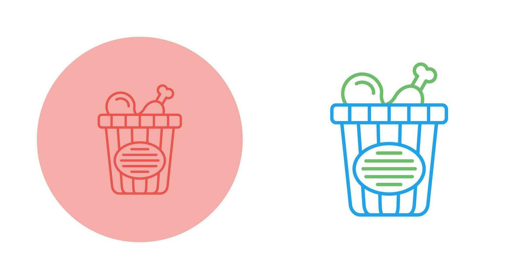 Chicken Bucket Vector Icon