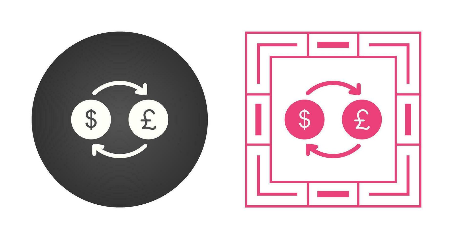 Dollar to Pound Vector Icon