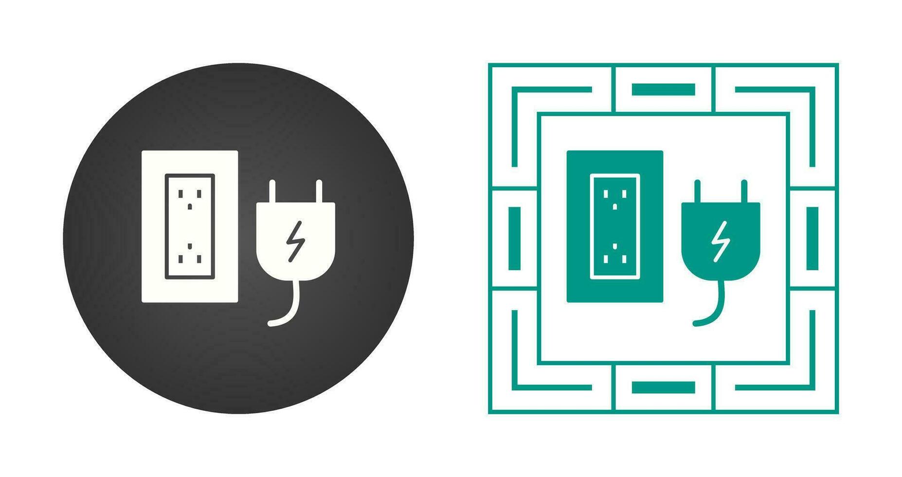 Plug and Socket Vector Icon