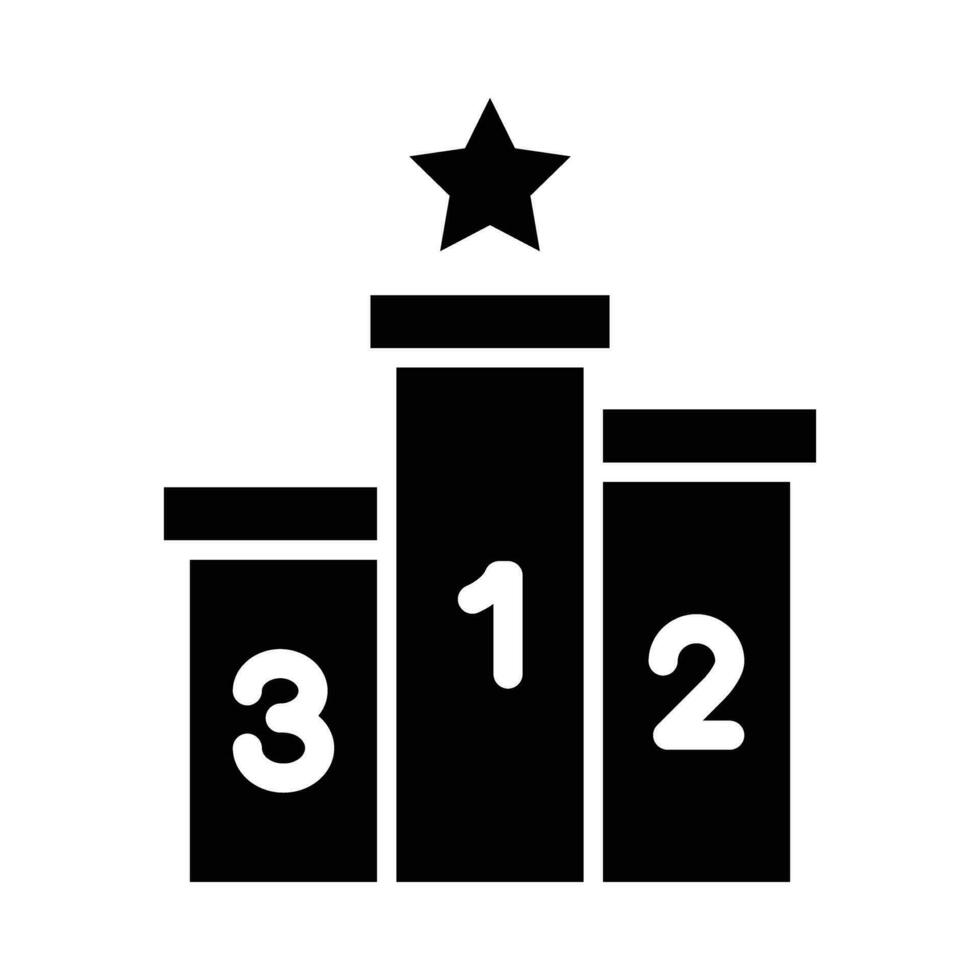 Podium Vector Glyph Icon For Personal And Commercial Use.