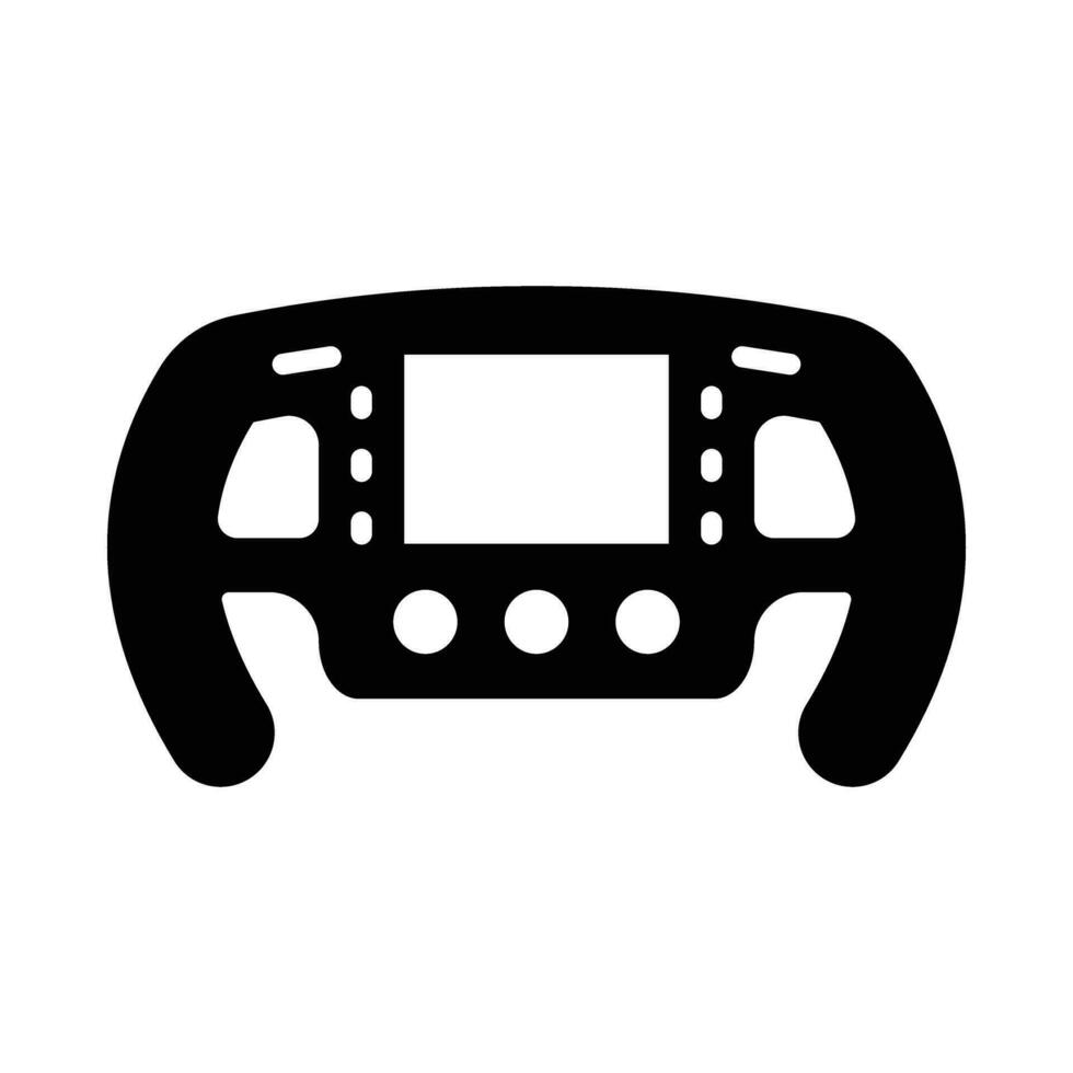 Steering Wheel Vector Glyph Icon For Personal And Commercial Use.