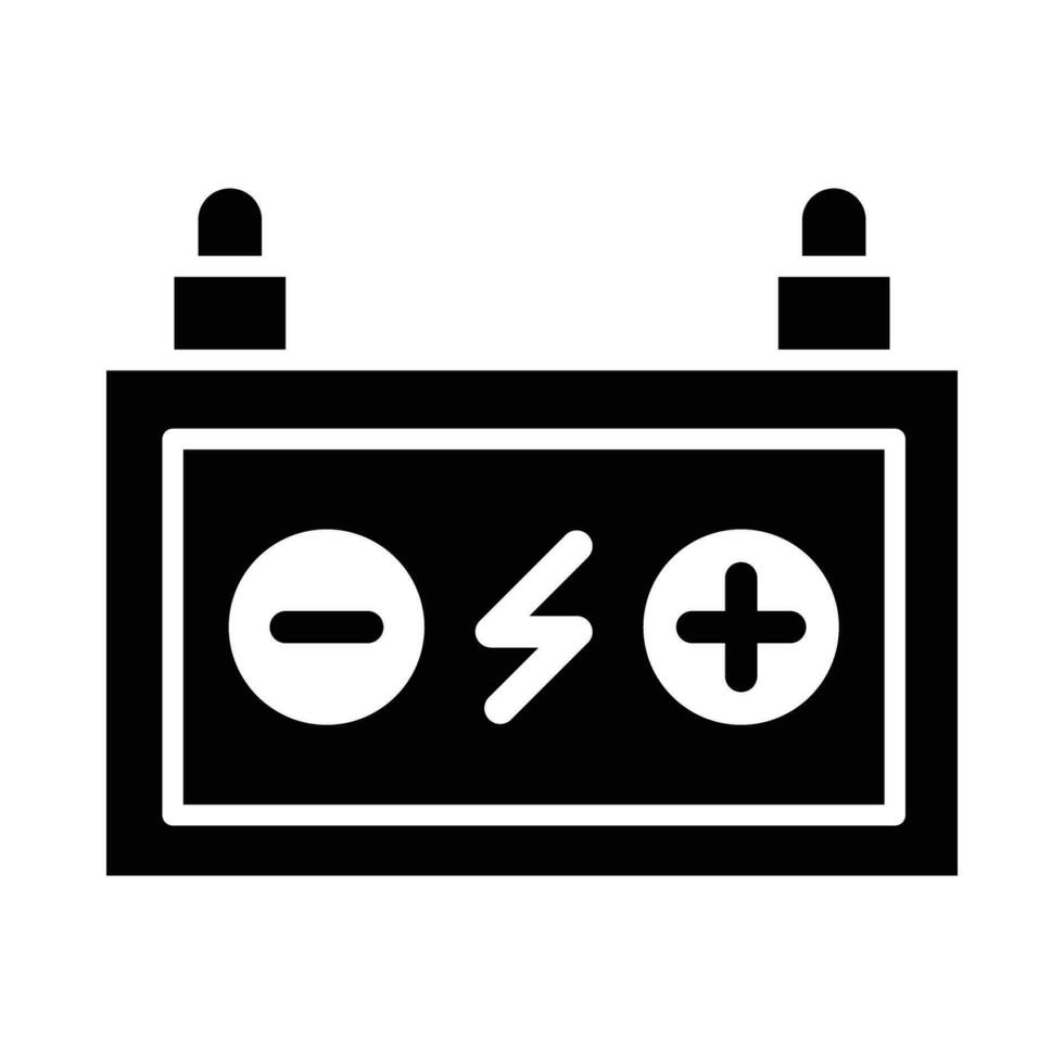 Car Battery Vector Glyph Icon For Personal And Commercial Use.