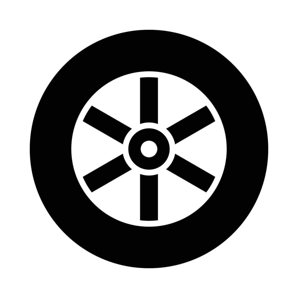 Wheel Vector Glyph Icon For Personal And Commercial Use.