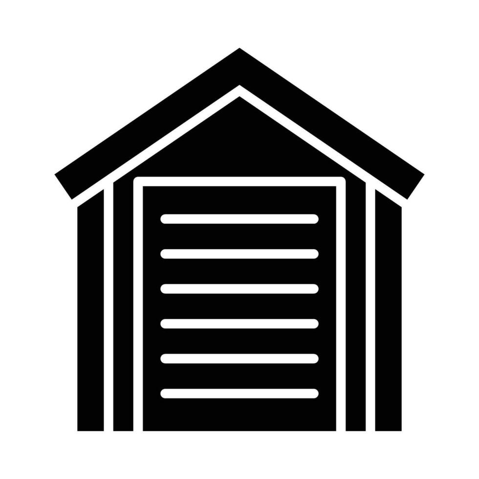 Garage Vector Glyph Icon For Personal And Commercial Use.