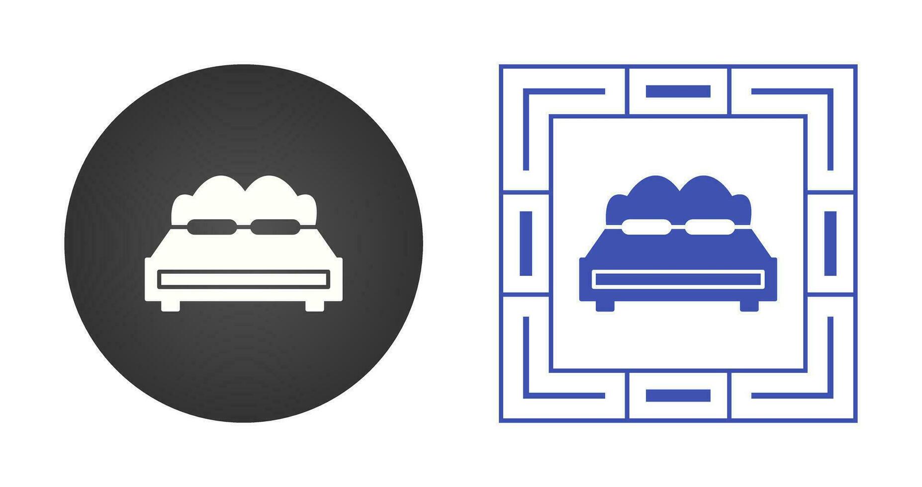 icono de vector de cama doble