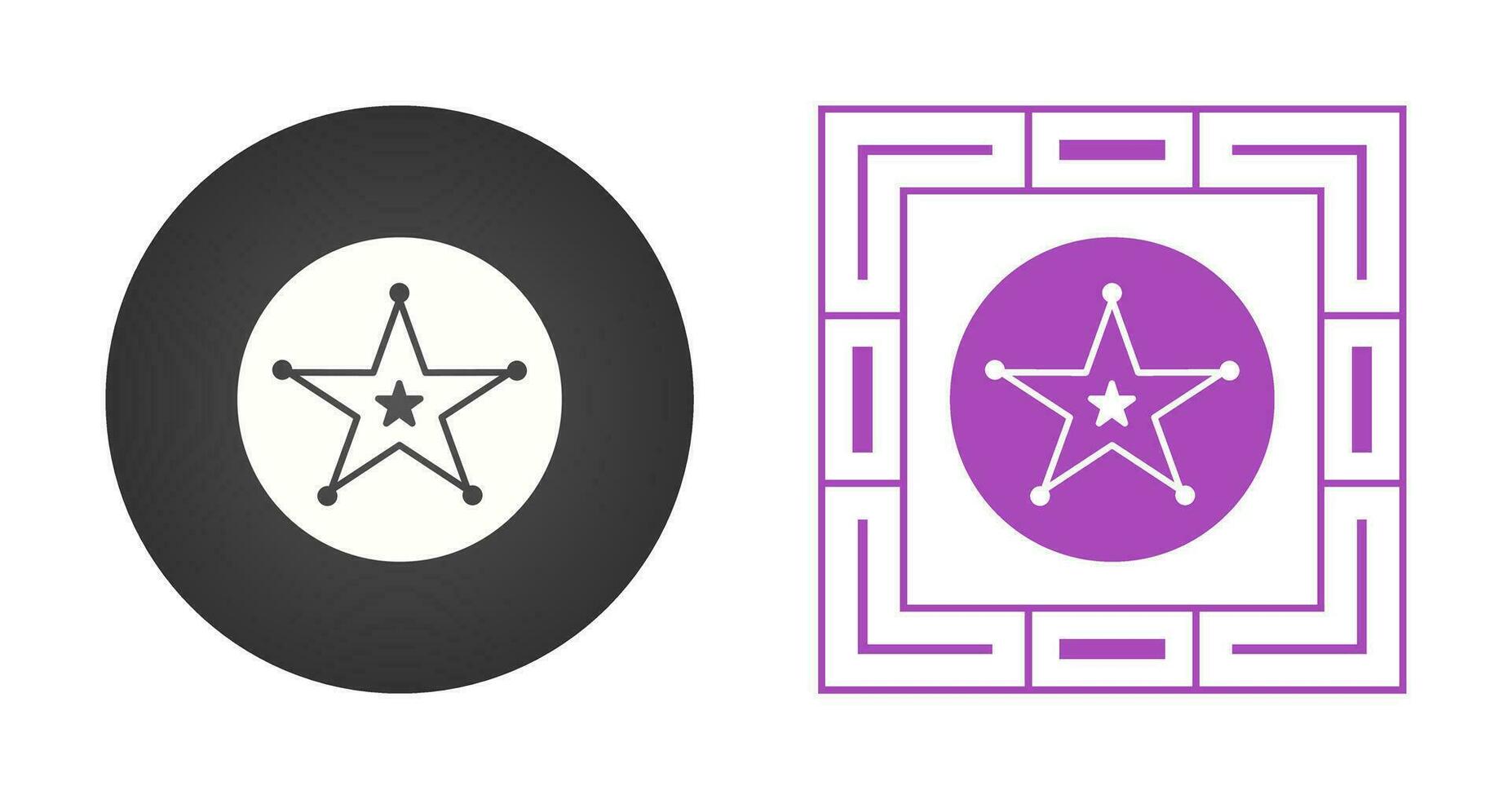 Sheriff Badge Vector Icon