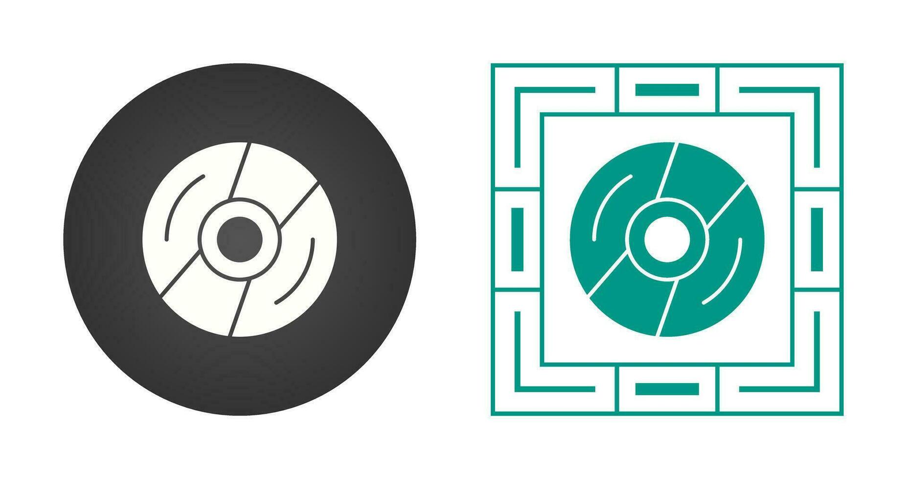 icono de vector de disco compacto