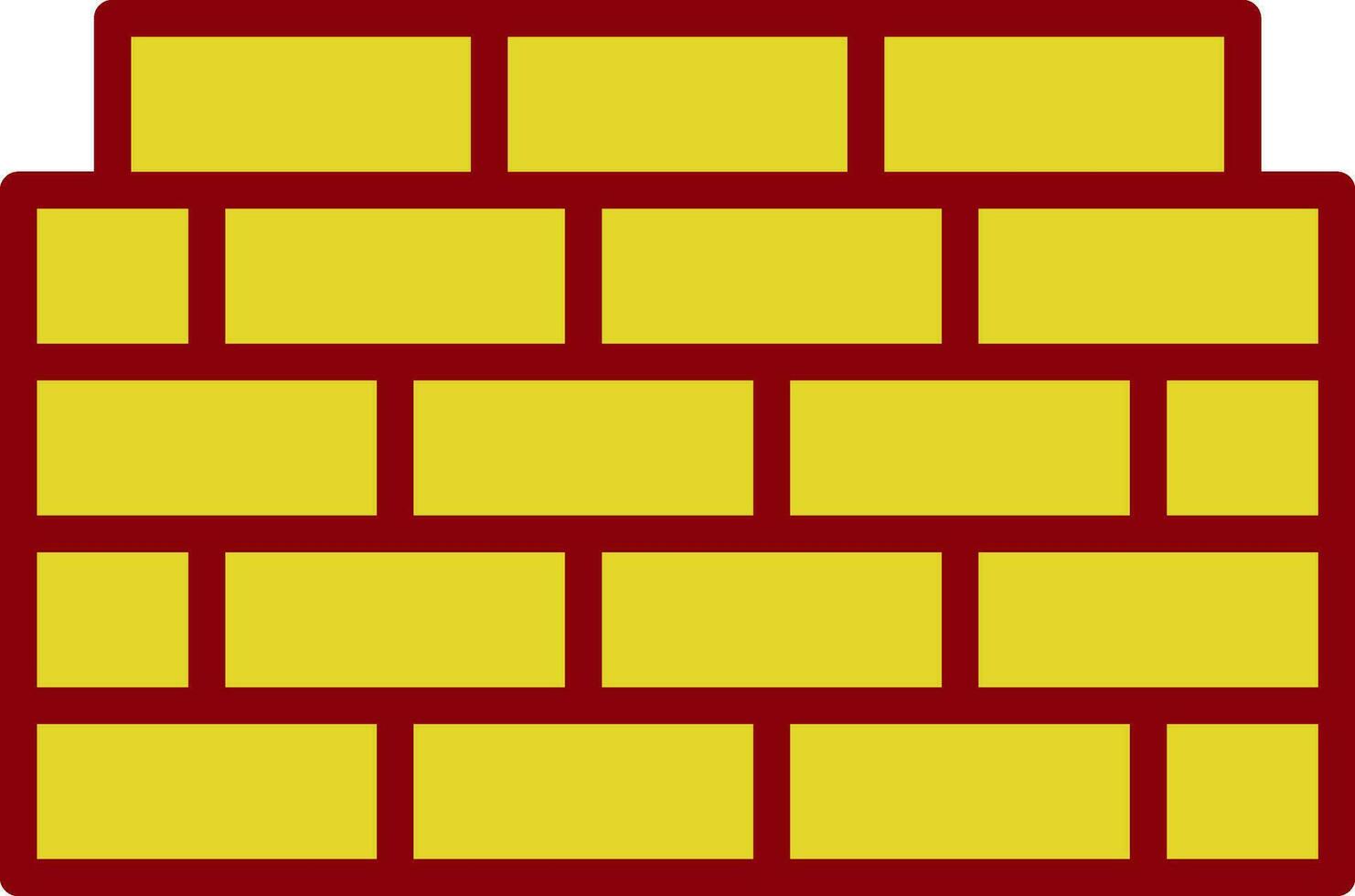 Brickwall Vector Icon Design