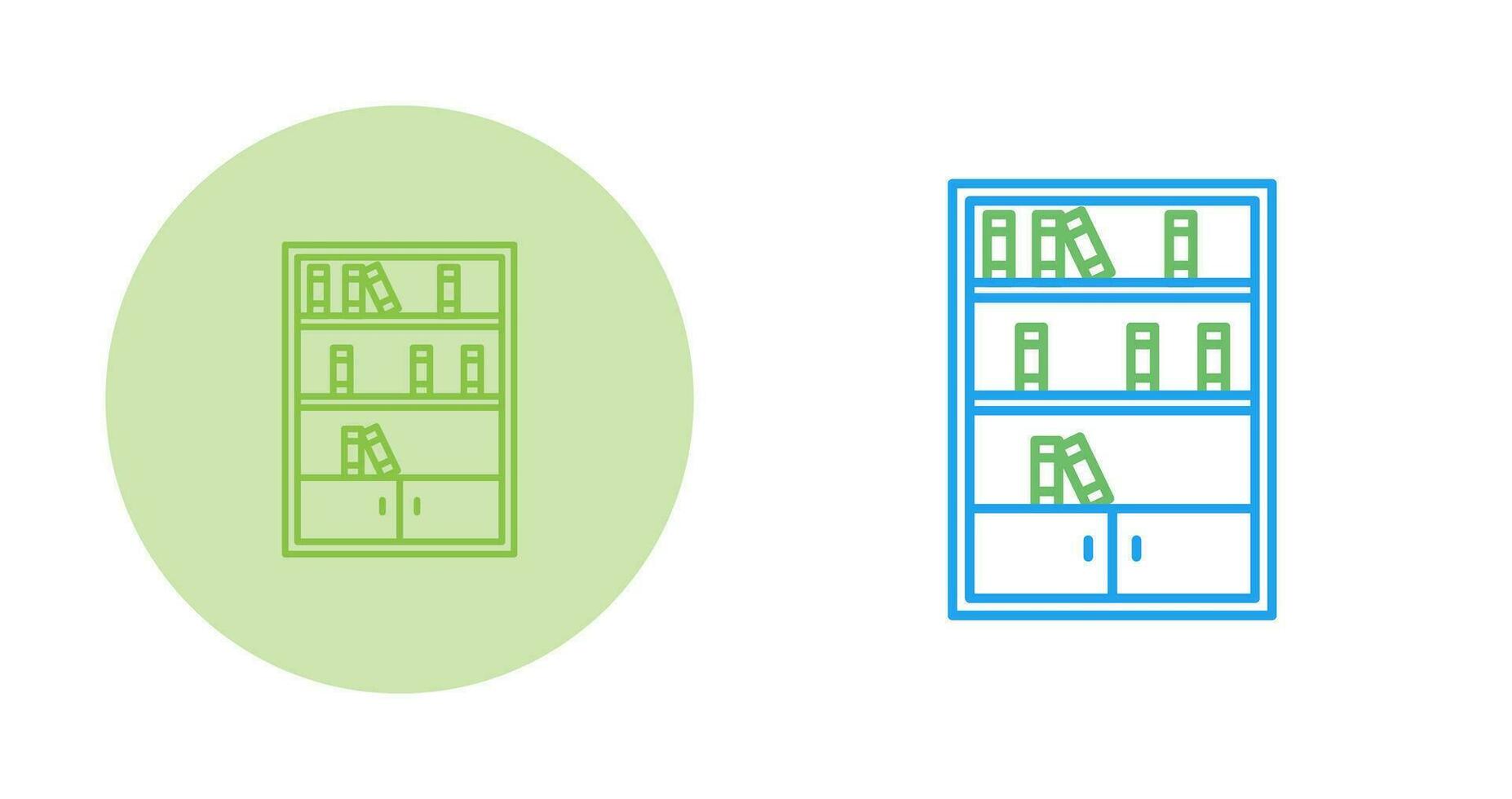 icono de vector de estante de libros