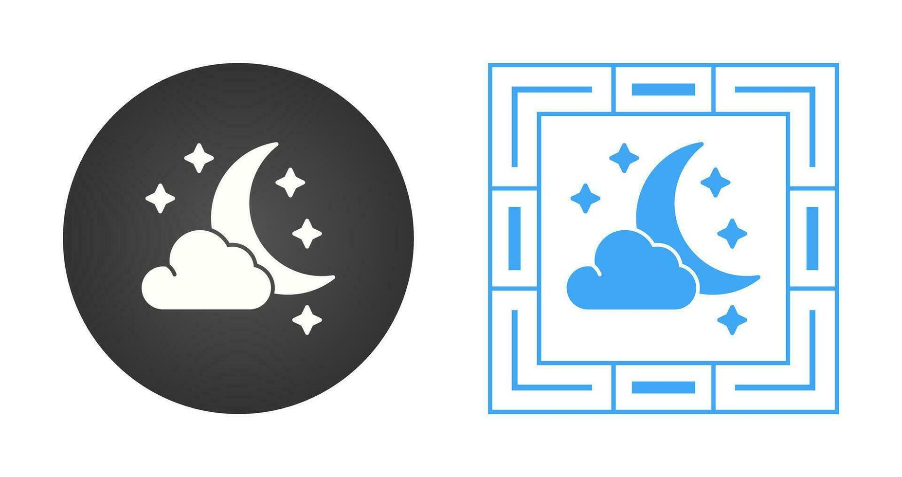 Starry Night Vector Icon