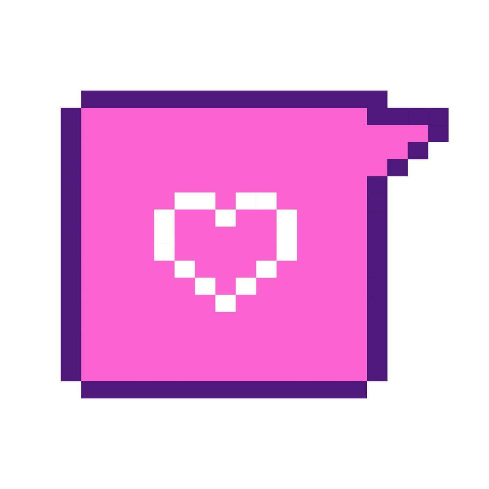 Icon pixel speech bubble with message.y2k style vector