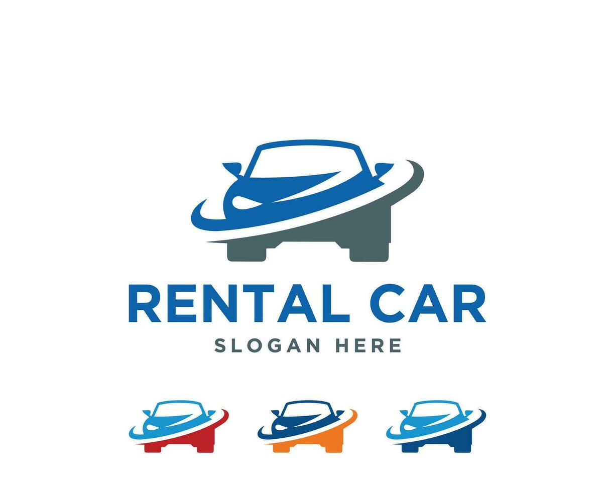 Car rental company logo design vector template illustration.