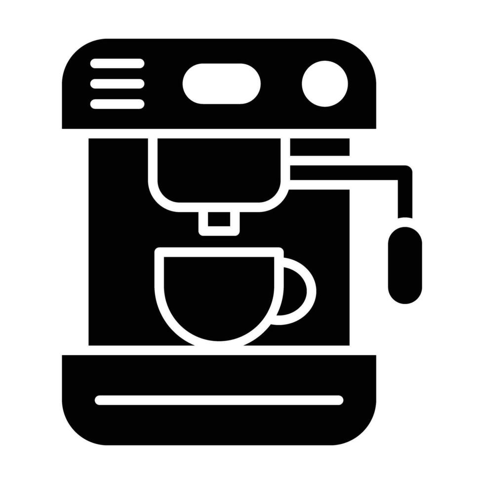Coffe Maker Vector Glyph Icon For Personal And Commercial Use.
