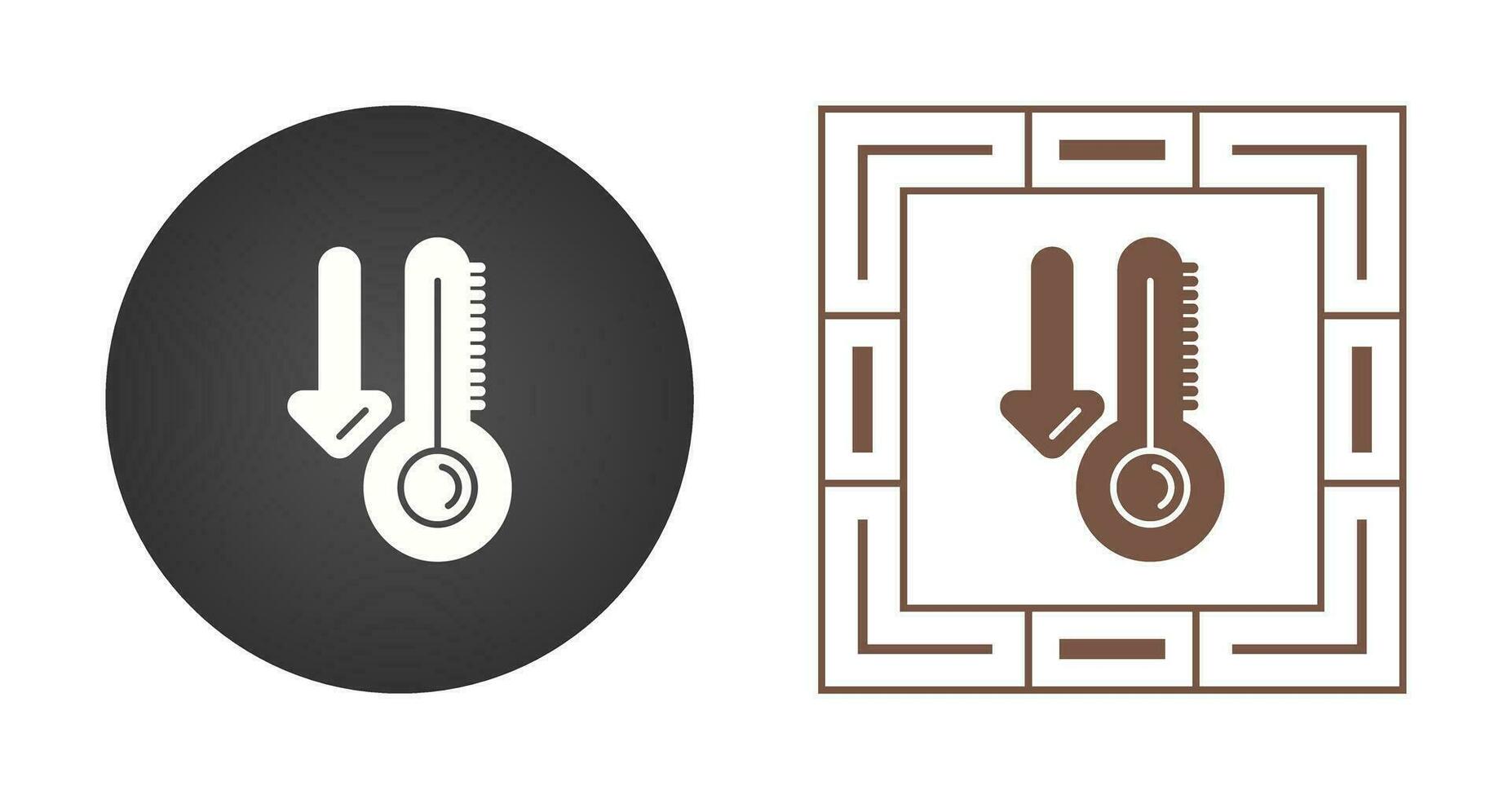 icono de vector de baja temperatura