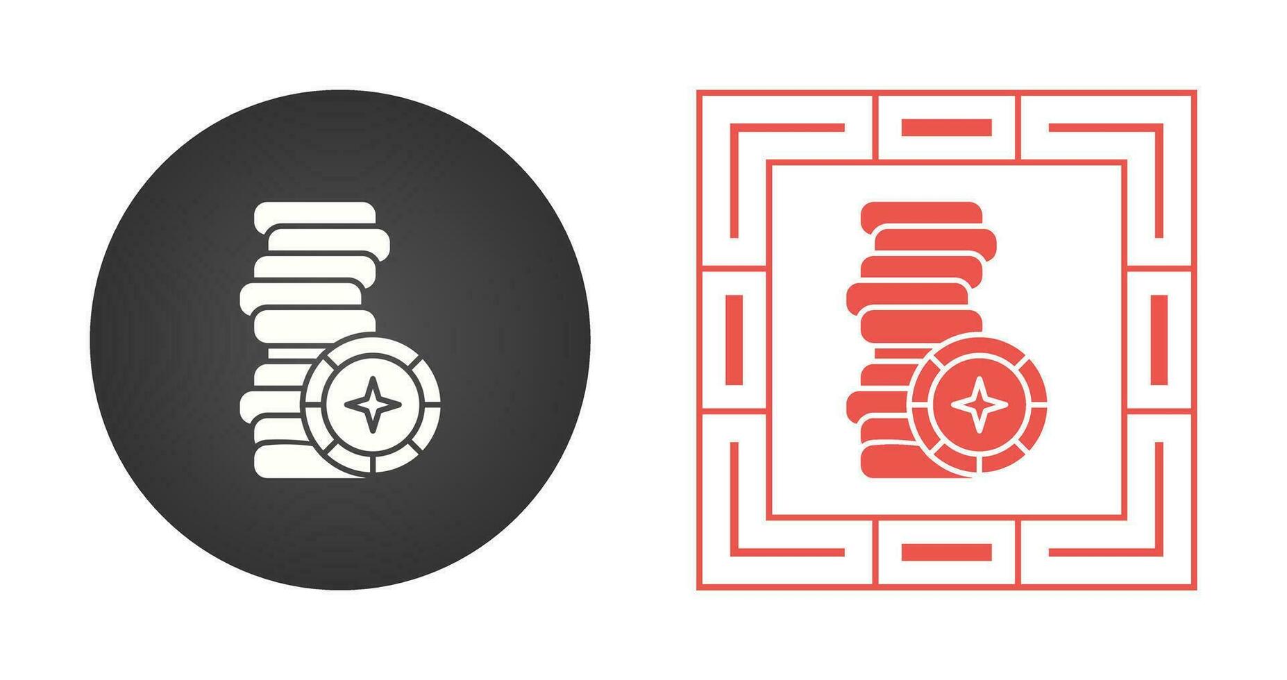 Poker Chips Vector Icon